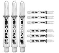 Target Darts 3 x Conjuntos de Transparente Pro Grip Eje Medio - 9 in Total