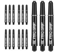 Target Darts 5 x Conjuntos de Negro Pro Grip Spin Dardos Stems Intermedio - 15 in Total