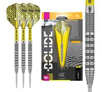 Target Darts Bolide 01-Juego de Dardos Acero con Punta Suiza de tungsteno 90%, Amarillo, 21 g