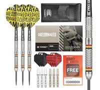 Target Darts Dimitri Van den Bergh Dimi 22G/23G/24G Juego de Dardos con Punta de Acero de tungsteno - 9 Cañas Pro Grip - 9 Vuelos Pro Ultra - Cartera de Dardos - Dart Counter App Coupon Bundle