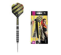 Target Darts Dimitri Van Den Bergh Dream Maker-Juego de Dardos de Punta Suiza (80% tungsteno) Acero, Unisex, Negro, Amarillo y Rojo, 26 g