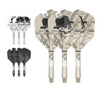 Target Darts Dimitri Van Den Bergh Ink Design No.6 Vols en Dardo & Intermediana (41mm) Árboles Tallos - 9 vuelos y 9 árboles en Total