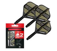 Target Darts Dimitri Van den Bergh K Flex Flights and Shaft System, No.2 | Pack de 3 Kflex All In One Flights, Player Edition Accesorios para Dardos | Potencia K-Flex Dart Corto/Intermedio/Medio