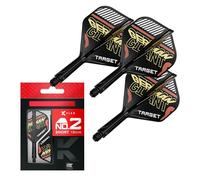 Target Darts Gabriel Clemens K Flex Flights y Sistema de Ejes, No.2 | Pack de 3 Kflex All In One Flights, Player Edition Accesorios para Dardos | Potencia K-Flex Dart Corto/Intermedio/Medio