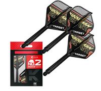 Target Darts Gabriel Clemens K Flex Flights y Sistema de Ejes, No.2 | Pack de 3 Kflex All In One Flights, Player Edition Accesorios para Dardos | Potencia K-Flex Dart Corto/Intermedio/Medio