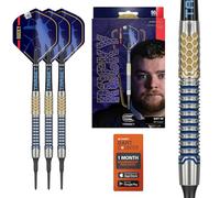 Target Darts Josh Rock Gen 1 Soft Tip Darts, 90% Tungsten Darts, Generation 1, 20G | Pixel Tip Dart Set, Dardos Edición Jugador con Puntas Electrónicas Blandas Negras