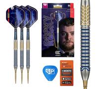 Target Darts Josh Rock Gen 1 Steel Tip Swiss Point Darts, 90% Tungsten Darts, Generation 1, 25G | Juego de Dardos Punta de Acero, Dardos Edición Jugador con Puntas Swiss Storm Nano