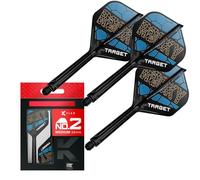 TARGET Darts Josh Rock K Flex Flights and Shaft System, No.2 | Pack de 3 Plumas Kflex All In One, Accesorios para Dardos Edición Jugador | Caña para Dardos K-Flex Mediana (33mm)