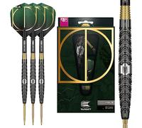 Target Darts Juego de Dardos de Punta Suiza de Acero de 90% tungsteno, Unisex, Negro, Verde y Dorado, 21 g