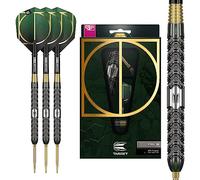 Target Darts Juego de Dardos de Punta Suiza de Acero de 90% tungsteno, Unisex, Negro, Verde y Dorado, 24 g