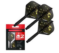 Target Darts K-Flex Bolide Dardo Vuelos y Ejes, N.º 2 (Intermedio, 26mm) | Paquete de 3 Kflex Integrado Vuelo y Eje Sistema, Todo En Uno Moldeado Tallo | Profesionales Dardos Accesorios