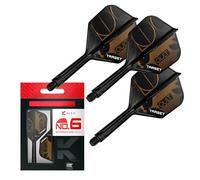 Target Darts K-Flex Cult Alas y Varillas para Dardos, N.º 6 (Intermedio, 26mm) | Paquete de 3 Sistema Integrado Alas y Varillas Kflex, Varilla Moldeada Todo Uno | Accesorios Profesionales para Dardos