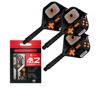 Target Darts K-Flex Game Over Dardo Vuelos y Ejes, N.º 2 (Intermedio, 26mm) | Paquete de 3 Kflex Integrado Vuelo y Eje Sistema, Todo En Uno Moldeado Tallo | Profesionales Dardos Accesorios