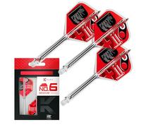 Target Darts K-Flex Press Start Dardo Vuelos y Ejes, N.º 6 (Medio, 33mm) | Paquete de 3 Kflex Integrado Vuelo y Eje Sistema, Todo En Uno Moldeado Tallo | Profesionales Dardos Accesorios
