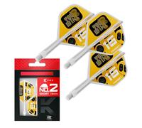 Target Darts K-Flex You Win Dardo Vuelos y Ejes, N.º 2 (Corto, 19mm) | Paquete de 3 Kflex Integrado Vuelo y Eje Sistema, Todo En Uno Moldeado Tallo | Profesionales Dardos Accesorios