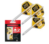 Target Darts K-Flex You Win Dardo Vuelos y Ejes, N.º 2 (Intermedio, 26mm) | Paquete de 3 Kflex Integrado Vuelo y Eje Sistema, Todo En Uno Moldeado Tallo | Profesionales Dardos Accesorios