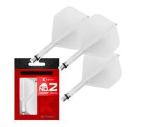 Target Darts K-Shift N.º 2 Integrado Vuelos y Eje | K Shift N.º 2 Vuelo y Eje Sistema, Blanco - K-Flex Corto Shift Giratoria Base, Profesionales Dardos Accesorios