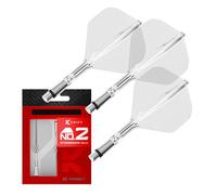 Target Darts K-Shift N.º 2 Integrado Vuelos y Eje | K Shift N.º 2 Vuelo y Eje Sistema, Transparente - K-Flex Intermedio Shift Giratoria Base, Profesionales Dardos Accesorios