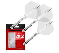 Target Darts K-Shift N.º 2 Integrado Vuelos y Eje | K Shift N.º 2 Vuelo y Eje Sistema, Transparente - K-Flex Medio Shift Giratoria Base, Profesionales Dardos Accesorios