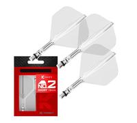 Target Darts K-Shift N.º 2 Integrado Vuelos y Eje | K Shift N.º 2 Vuelo y Eje Sistema, Transparente - K-Flex Corto Shift Giratoria Base, Profesionales Dardos Accesorios