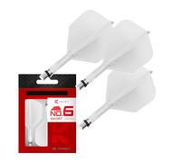 Target Darts K-Shift N.º 6 Integrado Vuelos y Ejes | K Shift N.º 6 Vuelo y Eje Sistema, Blanco - K-Flex Corto Shift Spin Base Shift Giratoria Base, Profesionales Dardos Accesorios