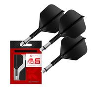 Target Darts K-Shift N.º 6 Integrado Vuelos y Ejes | K Shift N.º 6 Vuelo y Eje Sistema, Negro - K-Flex Intermedio Shift Spin Base, Shift Giratoria Base, Profesionales Dardos Accesorios