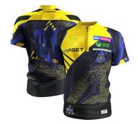 Target Darts Luke Littler 2027 Oficial Jugando Camiseta, Adult Tamaño S-4XL | Tamaño XS-4XL, El Nuke, Morado, Amarillo, Negro, Transpirable Rendimiento Tejido Hombre Dart Jugador, Quarter Zip, Sin Cuello