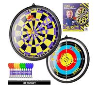 Target Darts Luke Littler Juego de Dianas Magnéticas para Niños | Edición Jugador Juego de Diana Magnética de Doble Cara «The Nuke» con 12 Dardos Magnéticos para Niños | Uso en Interiores y Exteriores