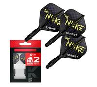 Target Darts Luke Littler K Flex Plumas y Sistema de Flecha, No.2 (Corto, 19mm) | Pack de 3 Plumas Kflex All In One, The Nuke Player Edition Accesorios de Dardos | Vástago de Dardos K-Flex