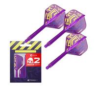 Target Darts Luke Littler Vuelos y Sistema de Varillas K Flex de World Champion, No.2 | Kflex Edición Nuke 2025, All In One, Ejes y Rodamientos Integrados (Paquete de 3) - Medio, 33mm