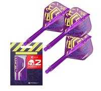 Target Darts Luke Littler Vuelos y Sistema de Varillas K Flex de World Champion, No.2/No.6 | Kflex Edición Nuke 2025, All In One, Ejes y Rodamientos Integrados (Paquete de 3) - Corto/Intermedio/Medio