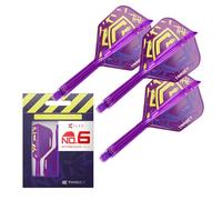 Target Darts Luke Littler Vuelos y Sistema de Varillas K Flex de World Champion, No.6 | Kflex Edición Nuke 2025, All In One, Ejes y Rodamientos Integrados (Paquete de 3) - Intermedio, 26mm