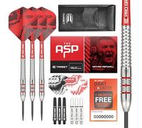 Target Darts Nathan Aspinall 22G/23G/24G Juego de Dardos con Punta de Acero de tungsteno - 9 Cañas Pro Grip - 9 Vuelos Pro Ultra - Cartera de Dardos - Dart Counter App Coupon Bundle