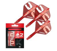 Target Darts Nathan Aspinall El ASP K-Flex Vuelos y Ejes Sistema, Rojo | N.º 2 Kflex - Corto (19mm) Todo en Uno K Flex Vuelos y Ejes, Professional Dardos Accesorios