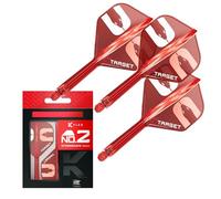 Target Darts Nathan Aspinall El ASP K-Flex Vuelos y Ejes Sistema, Rojo | N.º 2 Kflex - Intermedio (26mm) Todo en Uno K Flex Vuelos y Ejes, Professional Dardos Accesorios