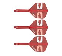 Target Darts Nathan Aspinall El ASP K-Flex Vuelos y Ejes Sistema, Rojo | N.º 2/N.º 6 Kflex - Corto (19mm), Intermedio (26mm), and Medio (33mm) All-In-One K Flex Vuelos y Ejes
