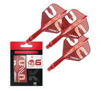 Target Darts Nathan Aspinall El ASP K-Flex Vuelos y Ejes Sistema, Rojo | N.º 6 Kflex - Corto (19mm) Todo en Uno K Flex Vuelos y Ejes, Professional Dardos Accesorios