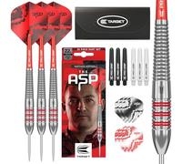 Target Darts Nathan Aspinall Latón Punta de Acero Juego de Dardos, 22G | Dardos de Punta Fija, Ejes Pro Grip, Plumas Pro Ultra Dart N.º 2, Estuche de Almacenamiento y Accesorios Profesionales