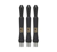 Target Darts Phil Taylor Gen 11 Power 9-Cinco Cañas, Raw Power Titanium Dart Shafts Pack de 3 | Phil Taylor G11 Black Shaft Set, Accesorios Dardos Profesionales - Longitud Corta