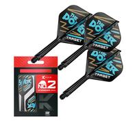 Target Darts Phil Taylor K Flex Vuelos y Sistema de Ejes, No.2 | Pack de 3 Dardos Kflex All In One,Aaccesorios de Dardos Player Edition | Vástago de Dardos K-Flex - Intermedio (26mm)