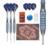 Target Darts Phil Taylor Punta de Acero Gx2 Juego de Dardos, 22G | Dardos con 95% de Tungsteno, Alas Pro Ultra N.º 6/Vapor S y Varillas Power Titanium, Puntas Swiss Nano Points Silver