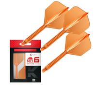 Target Darts Plumas y Cañas Integradas K Flex, No.6 Naranja (Medio) | Paquete de 3 K-Flex - No.6, Kflex, Pluma y Caña Moldeadas Todo en Uno | Accesorios Profesionales para Dardos