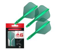 Target Darts Plumas y Cañas Integradas K Flex, No.6 | Paquete de 3 K-Flex - No.6, Kflex, Pluma y Caña Moldeadas Todo en Uno Longitudes: Corto, Intermedio y Medio | Accesorios Profesionales para Dardos