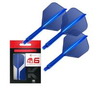 Target Darts Plumas y Cañas Integradas K Flex, No.6 | Paquete de 3 K-Flex - No.6, Kflex, Pluma y Caña Moldeadas Todo en Uno Longitudes: Corto, Intermedio y Medio | Accesorios Profesionales para Dardos