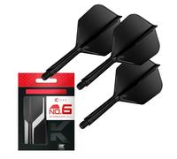 Target Darts Plumas y Cañas Integradas K Flex, No.6 | Paquete de 3 K-Flex - No.6, Kflex, Pluma y Caña Moldeadas Todo en Uno Longitudes: Corto, Intermedio y Medio | Accesorios Profesionales para Dardos