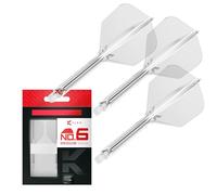Target Darts Plumas y Cañas Integradas K Flex, No.6 | Paquete de 3 K-Flex - No.6, Kflex, Pluma y Caña Moldeadas Todo en Uno Longitudes: Corto, Intermedio y Medio | Accesorios Profesionales para Dardos