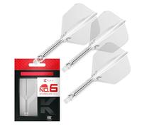 Target Darts Plumas y Cañas Integradas K Flex, No.6 | Paquete de 3 K-Flex - No.6, Kflex, Pluma y Caña Moldeadas Todo en Uno Longitudes: Corto, Intermedio y Medio | Accesorios Profesionales para Dardos
