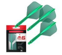 Target Darts Plumas y Cañas Integradas K Flex, No.6 Verde (Intermedio) | Paquete de 3 K-Flex - No.6, Kflex, Pluma y Caña Moldeadas Todo en Uno | Accesorios Profesionales para Dardos