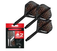 Target Darts Raymond Van Barneveld K Flex Flights y Sistema de Varillas, No.2 | Pack de 3 Kflex All In One Flights, Player Edition Accesorios para Dardos | Potencia K-Flex Dart Corto/Intermedio/Medio