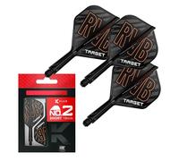 Target Darts Raymond Van Barneveld K Flex Flights y Sistema de Varillas, No.2 | Pack de 3 Kflex All In One Flights, Player Edition Accesorios para Dardos | Potencia K-Flex Dart Corto/Intermedio/Medio